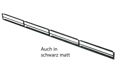 Lüftungsgitter superflach, schwarz, L = 800 mm