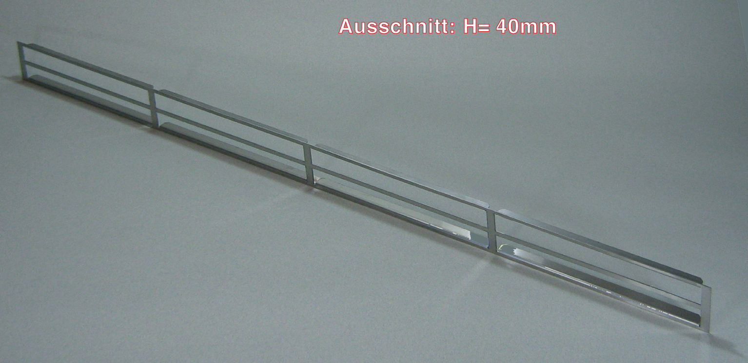 Lüftungsgitter superflach, Edelstahl, L = 800 mm